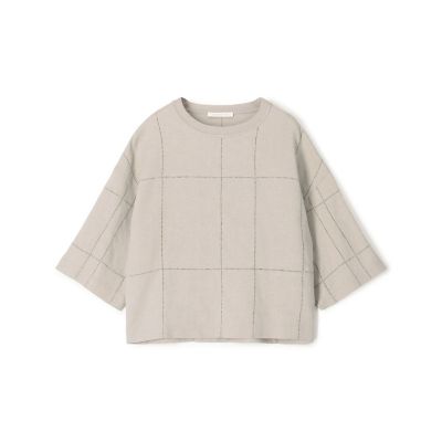 リブコンビフレンチリネン　ワイドシャツ