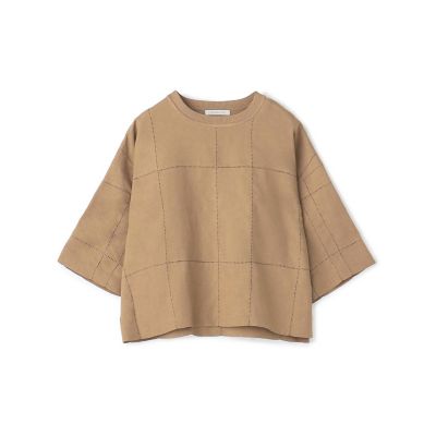 リブコンビフレンチリネン　ワイドシャツ