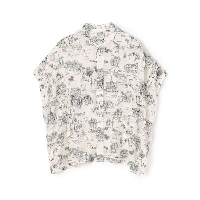 【おまけ付】 LandScapeシルクストレッチ スタンドネックボックス トップス