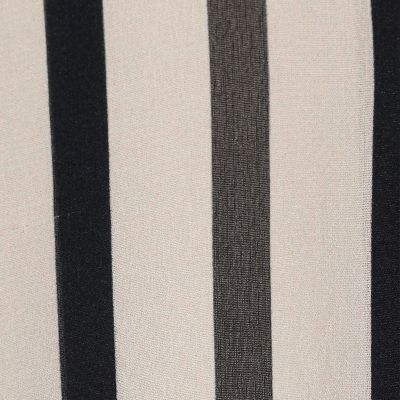 ストライプシルクストレッチ　スタンドネックボックスシャツ