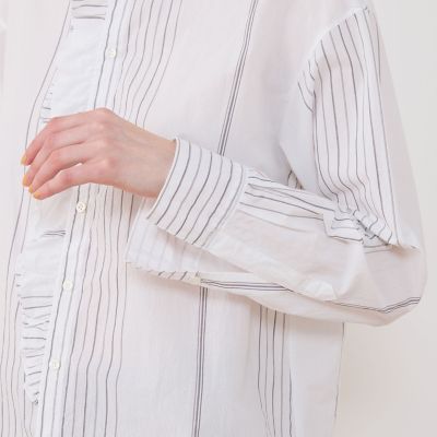 コットンサッカー フリルカラーシャツ | GALERIE VIE (Women