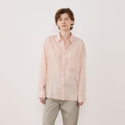 ギャルリーヴィー　長袖シャツ　シルクシャツ　シルク100%　ワイドシルエット GALERIE VIE（ギャルリー ヴィー） シャツワンピース セルロースシルク