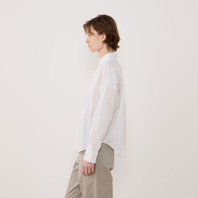 コットンシルクブロード ドロップショルダーシャツ | GALERIE VIE 