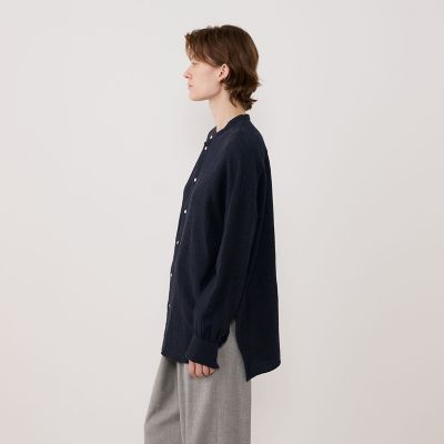 エアリーサッカー スタンドカラーロングシャツ | GALERIE VIE (Women
