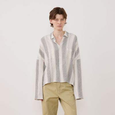 エアリーサッカー ワイドフィットシャツ | GALERIE VIE (Women