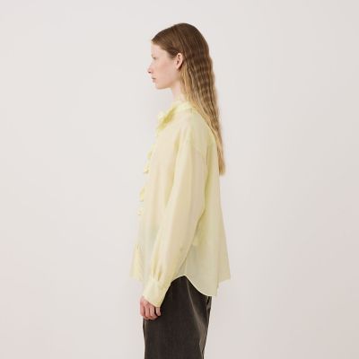 シルクハブタエ フリルカラーシャツ | GALERIE VIE (Women)/ギャルリー