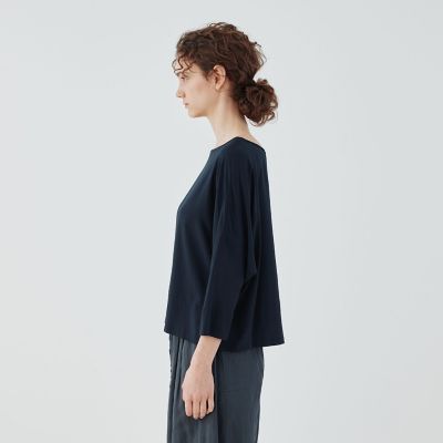 【GALERIE VIE】ウォッシャブルレーヨン ボートネックプルオーバー ウォッシャブルレーヨン ボートネックプルオーバー | GALERIE