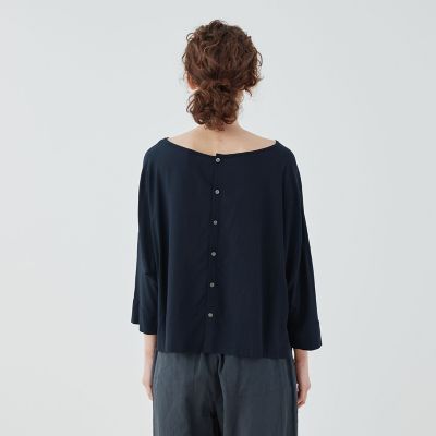 24AW GALERIE VIE ウォッシャブルレーヨンボートネックプルオーバー ウォッシャブルレーヨン ボートネックプルオーバー | GALERIE VIE