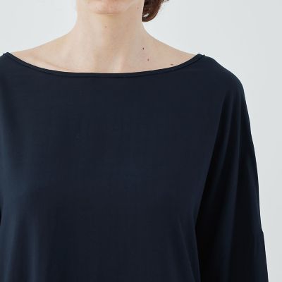 24AW GALERIE VIE ウォッシャブルレーヨンボートネックプルオーバー ウォッシャブルレーヨン ボートネックプルオーバー | GALERIE