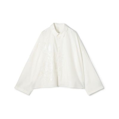 ＜GALERIE VIE (Women)＞コットンポプリンエンブロイダリー　ワイドバランスシャツ