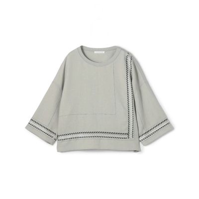 リブコンビフレンチリネン クルーネックブラウス | GALERIE VIE (Women