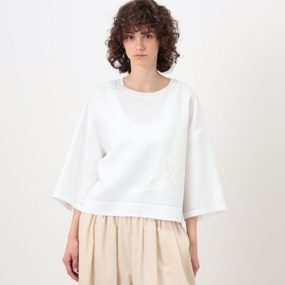 【美品】  GALERIE VIE / ギャルリーヴィー | 2023SS | リブコンビ フレンチリネン フレンチスリーブ プルオーバー ノースリーブブラウス | F | ブラック | レディース GALERIE VIE（ギャルリー ヴィー） ブラウス シャツ リブコンビ
