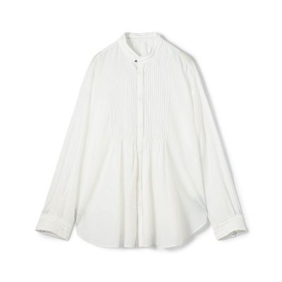 ＜GALERIE VIE (Women)＞【予約商品５月下旬以降順次お届け】インドコットン　ピンタックシャツ