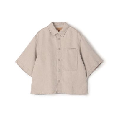 ＜GALERIE VIE (Women)＞【予約商品５月下旬以降順次お届け】リネンデニム　ワンポケットシャツ