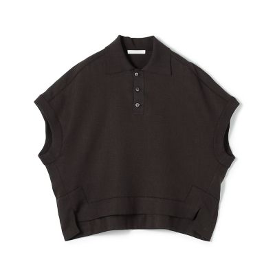 予約商品6月下旬以降順次お届け】リブコンビフレンチリネン ポロ