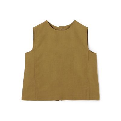 【美品】ギャルリーヴィーサルファーリネン Vカラージレ24ss ベージュ リネンキュプラシルクコンパクト 2－wayノースリーブブラウス