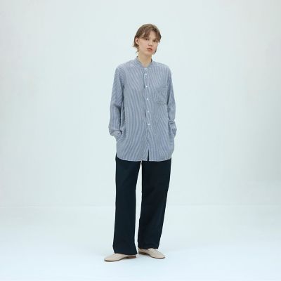 クランプルブロード バンドカラーシャツ | GALERIE VIE (Women