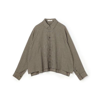 コットンセルロースチェック ラグランスリーブシャツ | GALERIE VIE