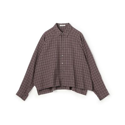コットンセルロースチェック ラグランスリーブシャツ | GALERIE VIE 