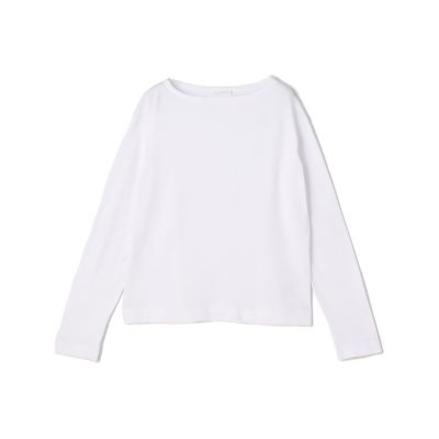 ＜GALERIE VIE (Women)＞エクストラファインゲージコットン　ボートネックプルオーバー