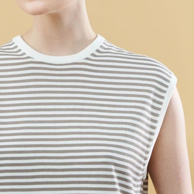 クレープコットン ノースリーブプルオーバー | GALERIE VIE