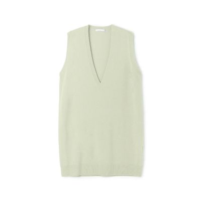 ＜GALERIE VIE (Women)＞スーパーファインウール　Ｖネックベスト