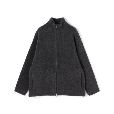 ＜GALERIE VIE (Women)＞ダブルフェイスブークレーニット　ジップアップカーディガン