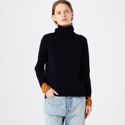 ギャルリーヴィースコットランドカシミヤ タートルネックプルオーバー 