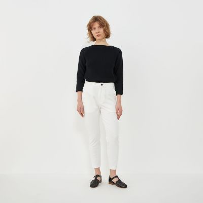 コットンハーフ ボートネックプルオーバー | GALERIE VIE (Women