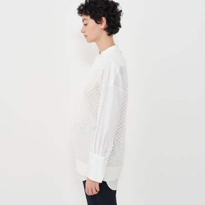 ギャルリーヴィー　オープンワークリネン Vネックベスト オープンワークリネン Vネックベスト | GALERIE VIE (Women