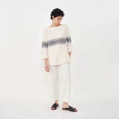 コットンパイル ボートネックプルオーバー | GALERIE VIE (Women