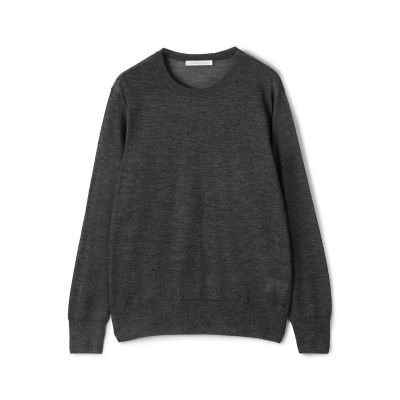 ウーステッドカシミヤ　クルーネックプルオーバー