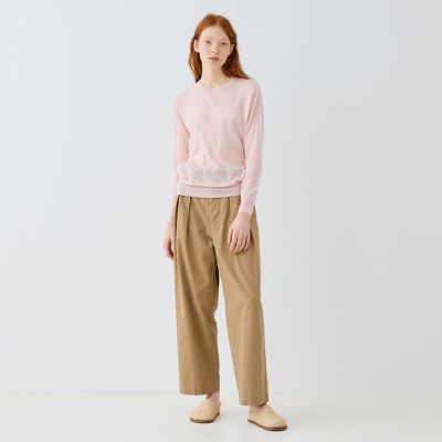 ウーステッドカシミヤ　クルーネックプルオーバー