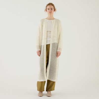 GALERIE VIE ウールコットンメッシュ ロングカーディガン ウールコットンメッシュ ロングカーディガン | GALERIE VIE
