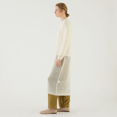 GALERIE VIE ウールコットンメッシュ ロングカーディガン ウールコットンメッシュ ロングカーディガン | GALERIE VIE