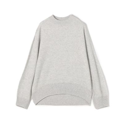 カシミヤコットン　ビルドネックプルオーバー