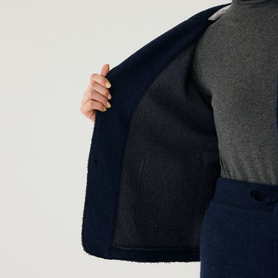ウールコットンバックパイル　フードジャケット