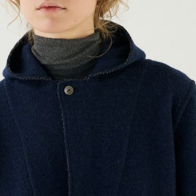 ウールコットンバックパイル　フードジャケット