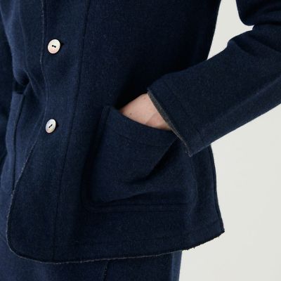 ウールコットンバックパイル　フードジャケット