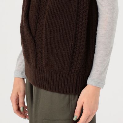 ビッグケーブル クルーネックベスト | GALERIE VIE (Women)/ギャルリー