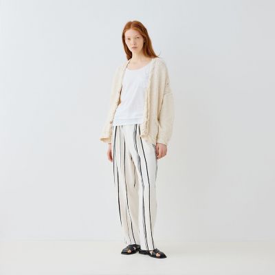 コットンスラブ Vネックカーディガン | GALERIE VIE (Women 