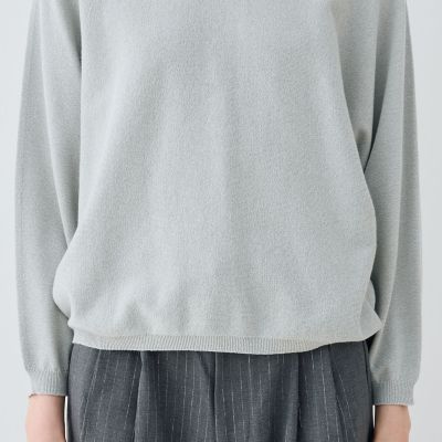 美品＊ギャルリーヴィー ドルマンスリーブジャケット コットン アイボリー系 ウォッシャブルウールジャージー ドルマンスリーブシャツ