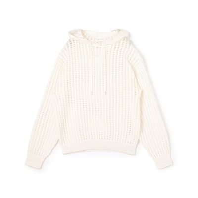 オープンワークコットン フードプルオーバー | GALERIE VIE (Women