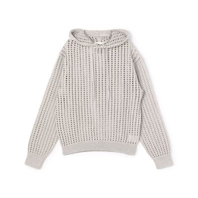 オープンワークコットン フードプルオーバー | GALERIE VIE (Women