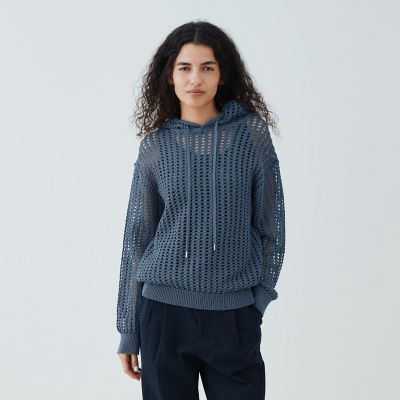 オープンワークコットン フードプルオーバー | GALERIE VIE (Women