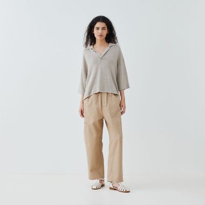 【GALERIE VIE】リネンリリヤーン スキッパープルオーバー リネンリリヤーン スキッパープルオーバー | GALERIE VIE (Women