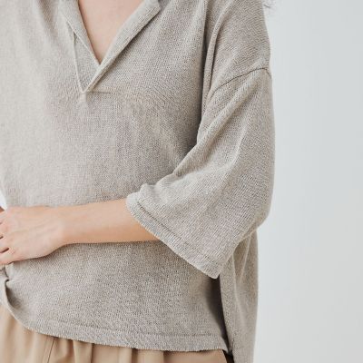 リネンリリヤーン スキッパープルオーバー | GALERIE VIE (Women