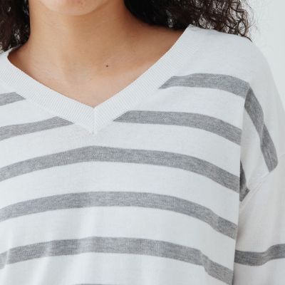 プレーンコットン Vネックプルオーバー | GALERIE VIE (Women