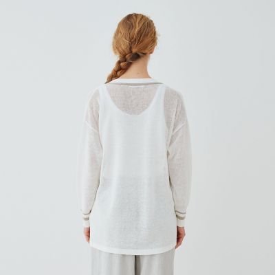 リネンコードパイエット　Ｖネックカーディガン