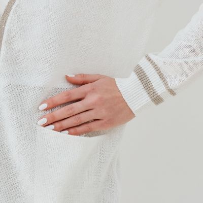 リネンコードパイエット　Ｖネックカーディガン